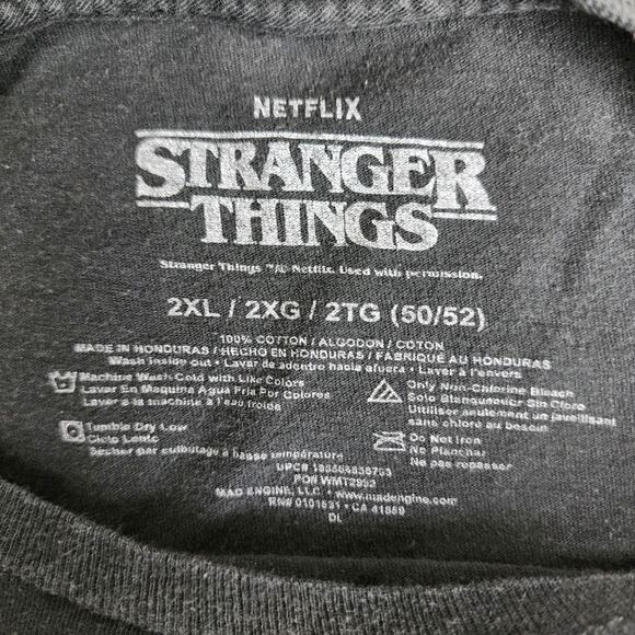 Stranger Things Netflix Series Sci-Fi Black Short Sleeve T-Shirt Men's Size 2XL - Picture 4 of 4